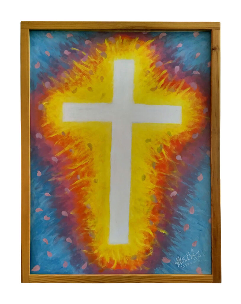 Vom Dunkel zum Licht — vom Kreuz zum Leben. Ausstellung zu Ostern 2026 in der Deutschen Kirche in Helsinki, Tafel 1