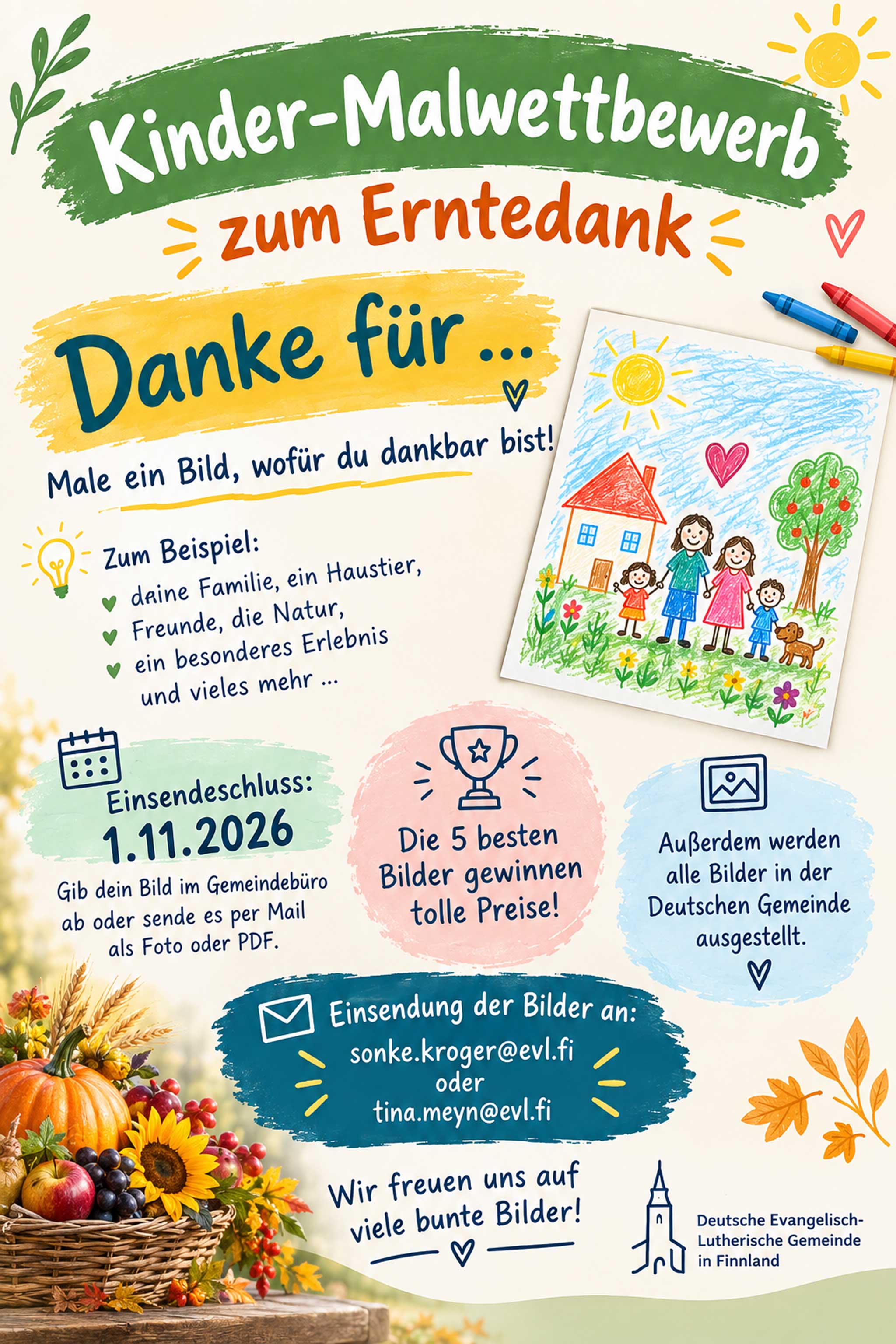 Malwettbewerb zu Erntedank 2026